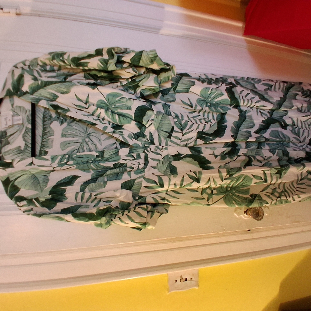 Tropical Leaf Print Dress